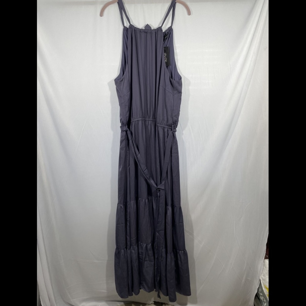 NWT $129 CITY CHIC‎ [ 18W M/18 ] Iconic Tiered Maxi Dress in Dusty lilac #S378 - Picture 7 of 12